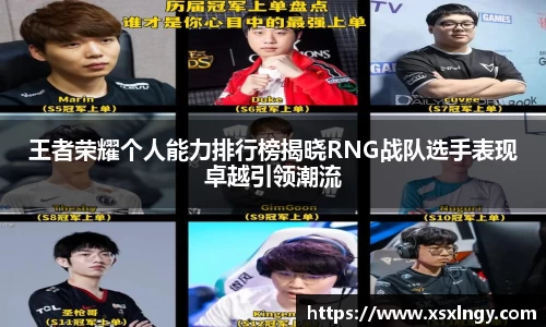 王者荣耀个人能力排行榜揭晓RNG战队选手表现卓越引领潮流